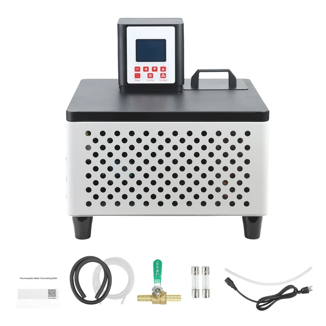 Alt view image 8 of 8 - VEVOR Viscometer Water Bath, 23 to 212°F, 5.51" x 5.51" Tank, PID Temp Control, Thermostatic Water Circulating Bath with Internal and External Circulation, Fits Various Rotational Viscometers for Lab
