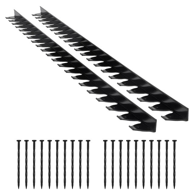 Alt view image 9 of 9 - VEVOR Landscape Edging Border 10Pcs 6 ft x 1.6 in Plastic Garden Edging No Dig