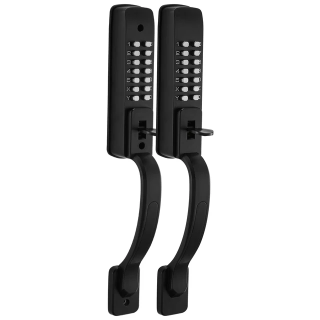 Alt view image 8 of 8 - VEVOR Mechanical Keyless Entry Door Lock, 2.0 Code Upgrade, 4-7 Digits Code, Double-Sided Push Button Combination Keypad Door Lock with Pull Handle, Auto Locking, for Garden Gates, Indoor or Outdoor