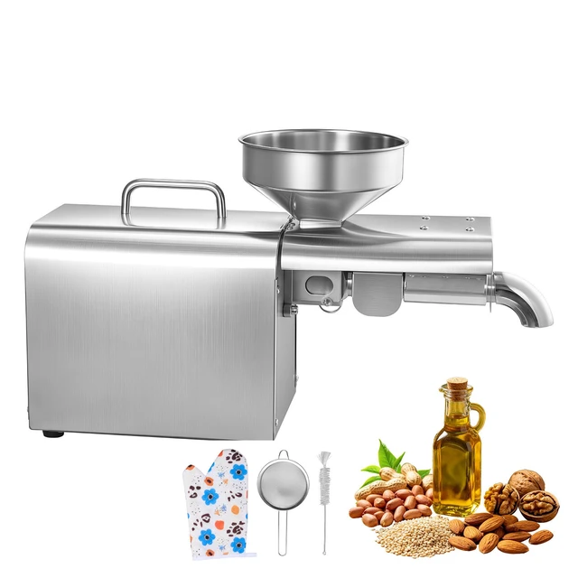Alt view image 8 of 8 - VEVOR Oil Press Machine, 8.27 LBS/H Capacity, 750W Oil Extractor Machine, Automatic Electric Oil Maker for Home Commercial Use, 122572 Hot Pressing for Peanuts Sesames Soybeans Almonds
