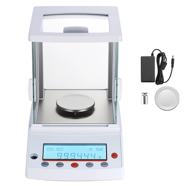 Alt view image 9 of 9 - VEVOR Analytical Balance, 220 g x 0.1 mg, 0.0001 g High Precision Accuracy Lab Scale, g/oz/ct/mg 4 Units Electronic Digital Analytical Balance with Glass Draft Shield, for Laboratory Jewelry Pharmacy