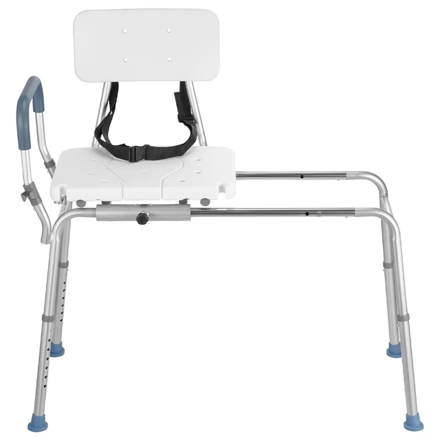 Alt view image 8 of 8 - VEVOR Sliding Shower Chair, 400 lbs Capacity Tub Transfer Bench for Bathtub, Heavy Duty Shower Bench with Arms and Backrest, Height Adjustable Seat for Handicap, Adults, Seniors, Elderly and Disabled