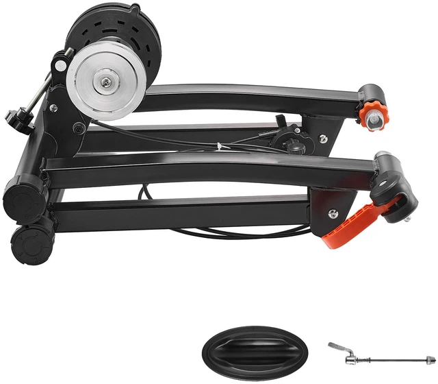 Alt view image 9 of 9 - VEVOR Bike Trainer, 6 Level Resistance, 26-29 in & 700C Wheels, Foldable Magnetic Bicycle Stationary Stand for Indoor Exercise Riding with Quick Release Skewer & Front Wheel Riser Block for Road Bikes