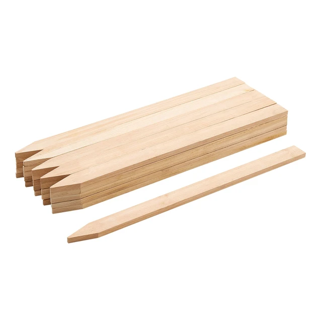 Alt view image 9 of 9 - Wooden Garden Stakes 25Pcs 24x0.5x1.5 in Sturdy Fir Wood Survey Grading Stakes