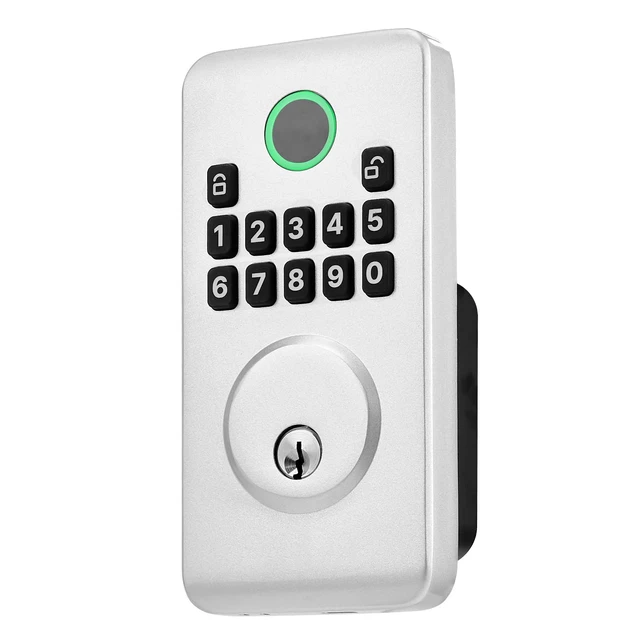 Alt view image 2 of 2 - Vevor Keyless Entry Door Lock, Electronic Deadbolt with Customizable User Codes, Pioneering Easy-Grip Design, Keyed Entry, Auto Lock, Anti-Peeking Password, Backlit Keypad, for Home, Apartment, Silver