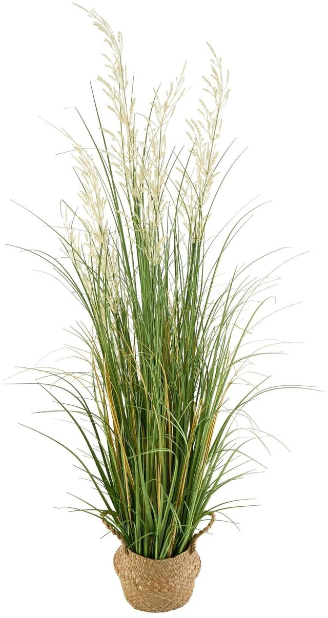 Alt view image 9 of 9 - VEVOR Artificial Grass Plant, 47 inch Reed Flower Grass in Pot, Premium PVC Faux Fake Greenery Shrubs Plant for Indoor Outdoor House Home Garden Office Room Décor, Housewarming, 1 Pack Green