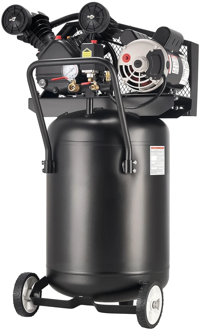 Main image of VEVOR 20-Gallon Air Compressor, 2HP 6.5SCFM at 90PSI, Max 135PSI Pressure Oil-Lubricated Air Compressor Tank, Portable on Wheels for Auto Repair, Tire Inflation, Spray Painting, Woodwork Nailing, 120V
