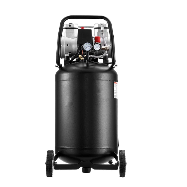Alt view image 8 of 8 - VEVOR 14-Gallon Air Compressor, 2HP 4.3 SCFM at 90PSI, Max 125PSI Pressure Oil-Free Air Compressor Tank, Portable on Wheels for Auto Repair, Tire Inflation, Spray Painting, Woodwork Nailing, 120V