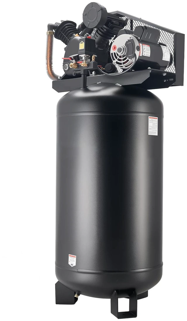 Main image of VEVOR 80 Gallons Heavy-Duty Air Compressor, 5HP 10 SCFM at 90PSI Air Compressors Max 175PSI Pressure, Oil-Lubricated Compressor Tank for Industrial Manufacturing, Large Workshops (230V 60Hz, No-Plug)