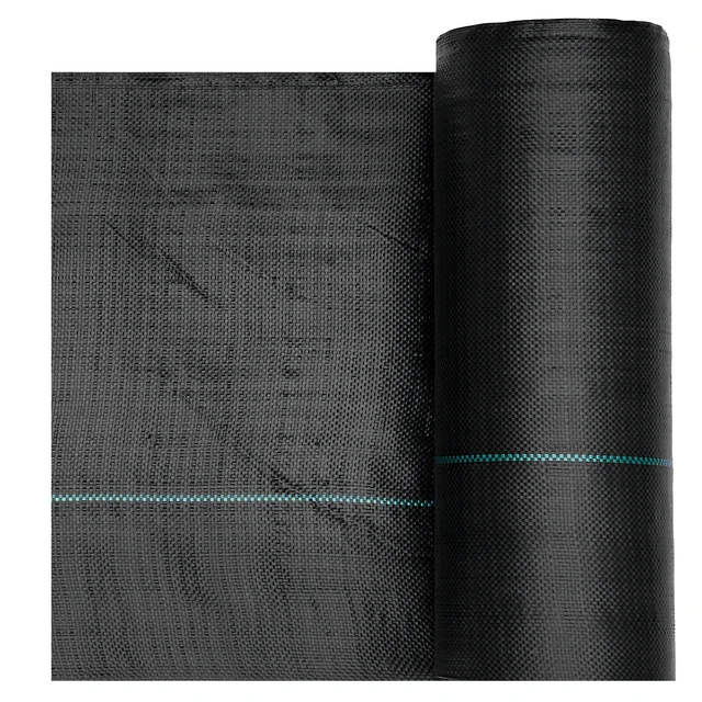 Alt view image 8 of 8 - VEVOR Weed Barrier Fabric Heavy Duty, 3x100FT 5oz Landscape Fabric, Woven Weed Blocker Fabrics, Garden Fabrics Weeds Barrier, Weeds Control Ground Cover, Geotextile Webbing, Gardening Mat, Black