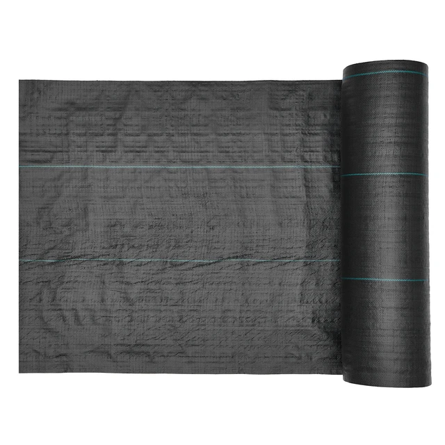 Alt view image 8 of 8 - VEVOR Weed Barrier Fabric Heavy Duty, 6x250FT 5oz Landscape Fabric, Woven Weed Blocker Fabrics, Garden Fabrics Weeds Barrier, Weeds Control Ground Cover, Geotextile Webbing, Gardening Mat, Black