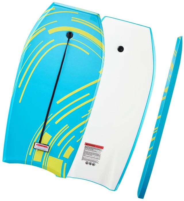 Main image of VEVOR 42-Inch Bodyboard, Body Board Trainer with EPS Foam Core & Wrist Leash, UV-Resistant Beach Bodyboard for Beginners, Youth Up to 180 lbs