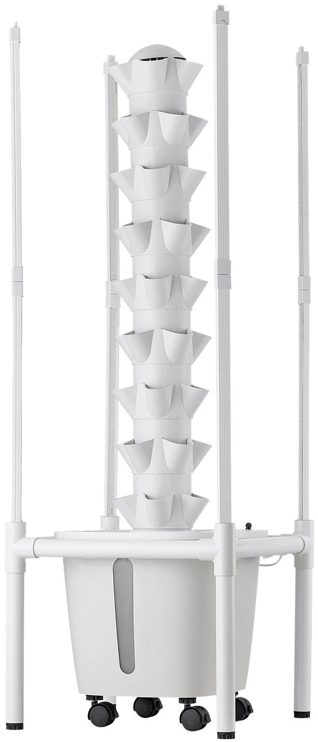 Main image of VEVOR Hydroponic Tower, 45 Pods 9 Tiers Hydroponics Growing System Kit with LED Grow Light, App Control & Casters, Vertical Home Garden with 20L Water Tank & Pump for Indoor Herbs, Fruits, Vegetables