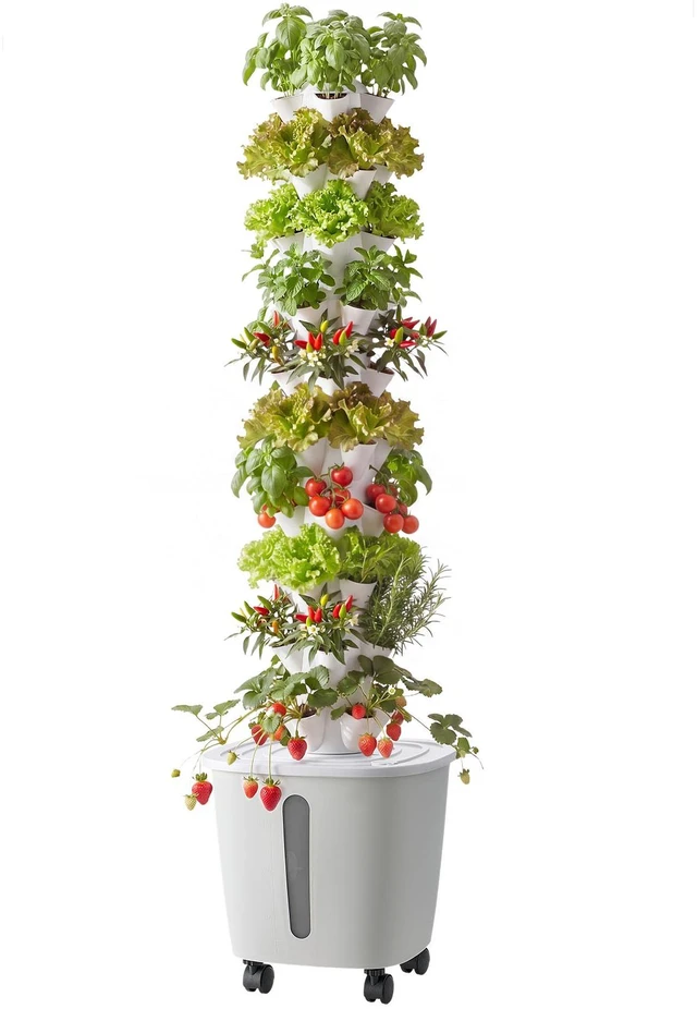 Main image of VEVOR Hydroponic Tower, 50 Pods 10 Tiers Hydroponics Growing System Kit with App Control & Casters, Vertical Home Garden with 20L Water Tank & Pump, Planter for Indoor Herbs, Fruits and Vegetables