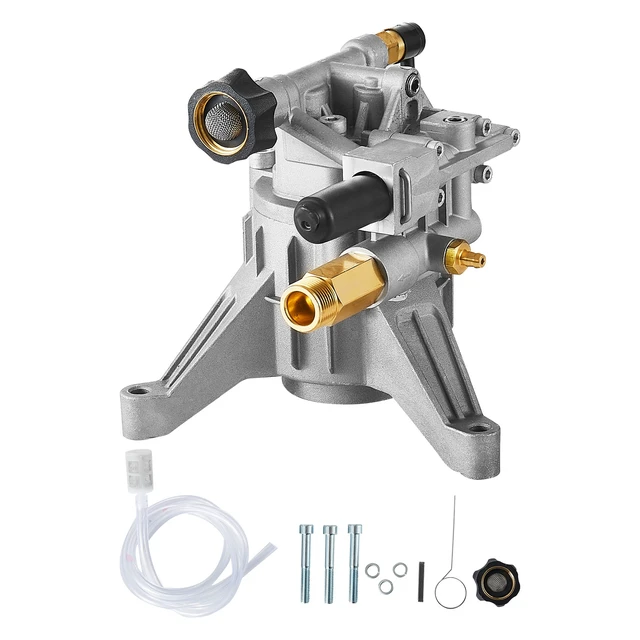 Alt view image 8 of 8 - VEVOR Pressure Washer Pump, 7/8" Shaft Vertical, 2400 PSI, 2.5 GPM, Replacement Power Washer Pumps Kit with Hardware and Siphon Tube, Compatible with RYOBI, Honda, PowerStroke, Briggs and Stratton