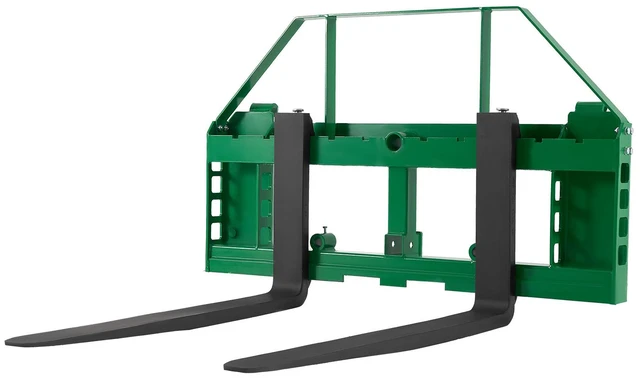 Alt view image 9 of 9 - VEVOR Pallet Fork Frame Attachment with 48-inch Skid Steer Forks for JD Tractors