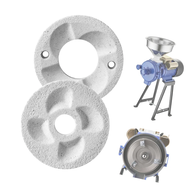 Alt view image 8 of 8 - VEVOR 2PCS Grinding Sheets for Electric Grain Mill Grinder, Marble Dry & Wet Grinding Discs, Replacement Grinding Plates Compatible with VEVOR GM-002 Corn Spice Mill Grinder