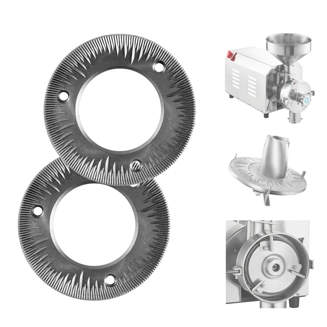 Alt view image 8 of 8 - VEVOR 2PCS Grinding Sheets for Electric Grain Mill Grinder, Cast Iron Dry Grinding Discs, Replacement Grinding Plates Compatible with VEVOR HN-2200, HN-3000 Corn Spice Mill Grinder