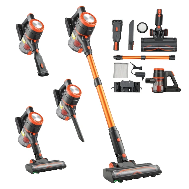 Alt view image 9 of 9 - VEVOR Cordless Vacuum Cleaner 40KPA Max Suction for Animal Hair Carpet Hardwood