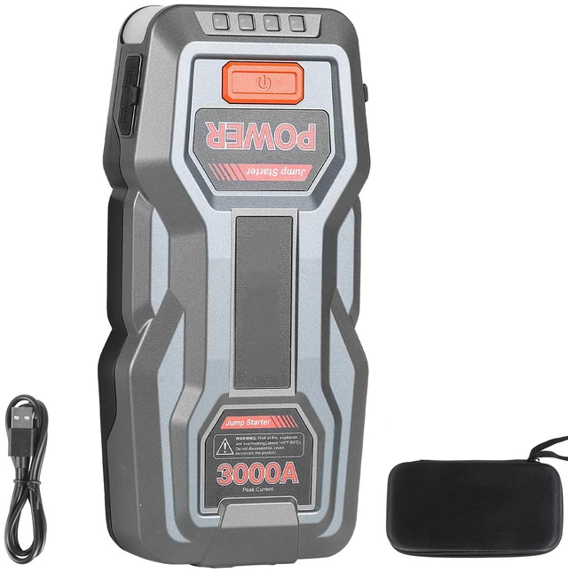 Main image of VEVOR Jump Starter, 3000A Peak, Car Jumper Starter Battery Pack, 12V Portable Lithium Battery Booster, Jump Box Power Bank with 3 Modes Flashlight and Jumper Cable, for Up to 9L Gas/7L Diesel Engines