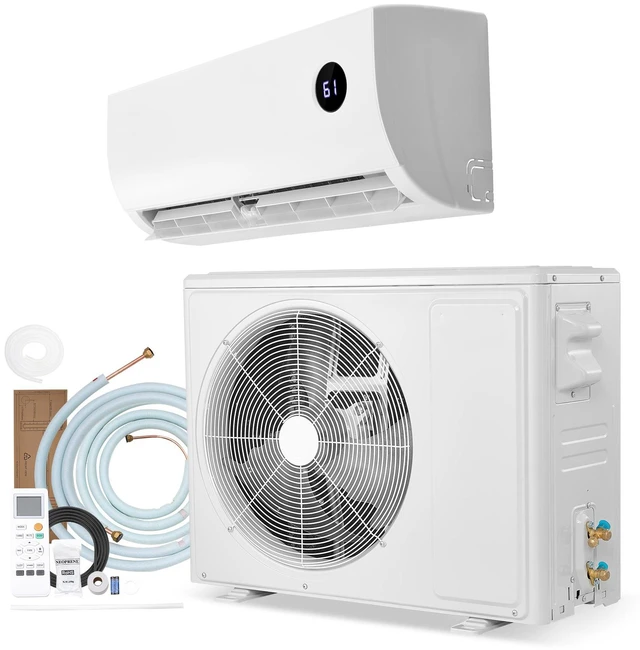 Alt view image 8 of 8 - VEVOR Mini Split Air Conditioner, 12,000 BTU AC / 12,500 BTU Heat, 115V 19 SEER2 High Efficiency Energy Saving, Quiet Inverter System for 750 Sq.Ft Coverage Area, Easy to Maintain, for Home, Office