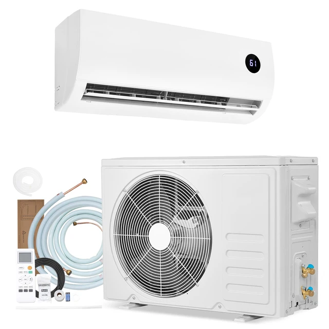 Alt view image 8 of 8 - VEVOR Mini Split Air Conditioner, 9000 BTU 115V Fast Cooling & Heating, 19 SEER2 High Efficiency Energy Saving, Quiet Inverter System for 450 Sq.Ft Coverage Area, Easy to Maintain, for Home, Office