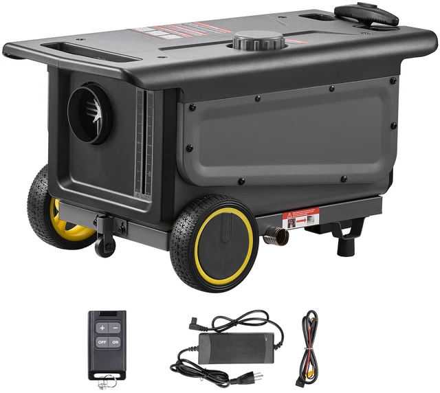 Alt view image 9 of 9 - VEVOR Diesel Heater, 8KW, DC 12V/24V, All in One Portable Diesel Air Heater with Bluetooth APP Control, Remote Control and LCD Screen, Trolley Design, 1.3 Gal Fuel Tank for Trucks, Vans, RVs, Campers