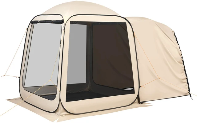 Alt view image 9 of 9 - Screen House Tent, 6 x 6 ft, 4-6 Person Pop Up SUV Tailgate Tent, Portable Screened in Canopy with Carry Bag, Netting Sides, for Car Camping, Garden, Patio, Backyard, Outdoor Activities, Beige