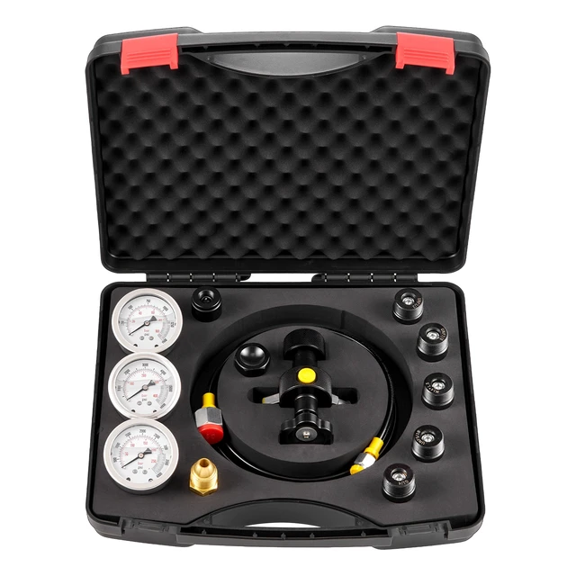 Alt view image 2 of 2 - VEVOR Hydraulic Nitrogen Accumulator Charging Kit 3 Gauges 6 Adapters 1 Hose