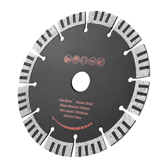 Alt view image 8 of 8 - VEVOR Diamond Blades 6.3 inch, 5-Pack Wall Chaser Saw Blade Cutting Blade, 0.87 in Arbor, High-Hardness Diamond Segments, 65Mn Steel Core, Dry Wet Cutting, Clean Edges for Concrete Brick Stone Cement
