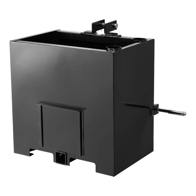 Alt view image 8 of 8 - VEVOR Ballast Box, 3-Point Category 1 Tractor Ballast of 800 lbs Capacity, with Standard 2 Inch Hitch Receiver, Heavy-Duty Steel 5 ft³ Large Volume Durable Loader Attachment with Sliding Door, Black