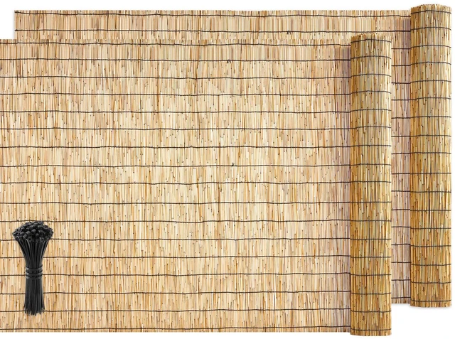 Main image of VEVOR Natural Reed Fencing, 4 ft x 16.4 ft, 2 Pack Decorative Natural Reed Fencing Roll, Decorative Fence for Backyard Divider, Privacy Screen Panel Curtain for Balcony Patio Garden Backyard Outdoor