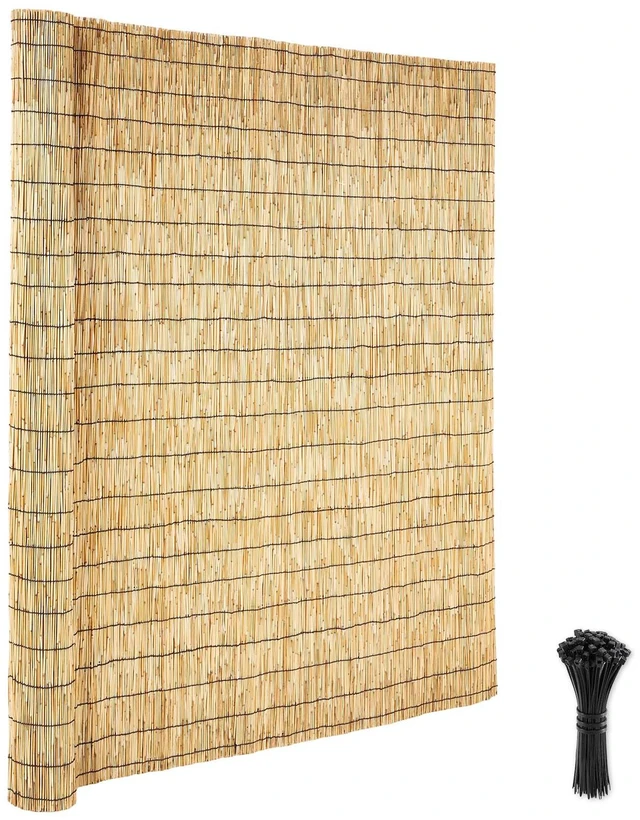 Alt view image 8 of 8 - VEVOR Natural Reed Fencing, 5.58 x 16.4 ft, Decorative Natural Reed Fencing Roll, Decorative Fence for Backyard Garden Divider, Privacy Screen Panel Curtain for Balcony Patio Garden Backyard Outdoor