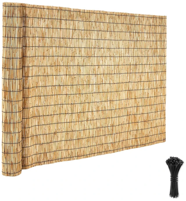 Main image of VEVOR Natural Reed Fencing, 4 ft x 16.4 ft, Decorative Natural Reed Fencing Roll, Decorative Fence for Backyard Garden Divider, Privacy Screen Panel Curtain for Balcony Patio Garden Backyard Outdoor