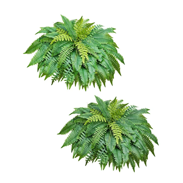 Alt view image 8 of 8 - VEVOR Artificial Ferns, 48 Inch Fake Boston Fern Bush Plant with 67 Fronds, Faux Greenery for Indoor/Outdoor Decor, Silk & LDPE, Suitable for Home Porch Garden Office Living Room Planter, Set of 2