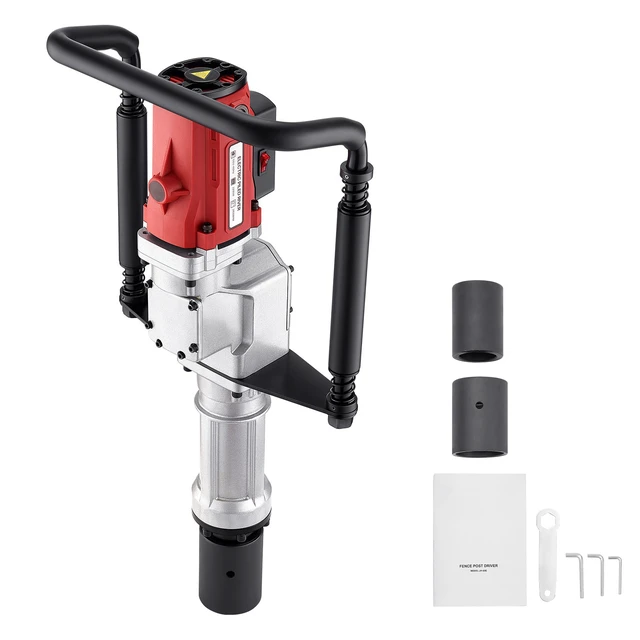 Alt view image 2 of 2 - VEVOR Electric T Post Driver 2200W Handheld Pounder with Two Sleeves for Fence Farm