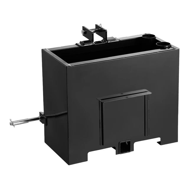 Alt view image 8 of 8 - VEVOR Ballast Box, 3-Point Category 1 Tractor Ballast of 800 lbs Capacity, with Standard 2 Inch Hitch Receiver, Heavy-Duty Steel 3.2 ft³ Large Volume Durable Loader Attachment with Sliding Door, Black