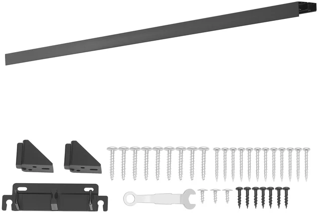 Alt view image 8 of 8 - VEVOR Bypass Sliding Door Hardware Kit, 6 ft Aluminum Alloy Dual-Track Bypass Door Hardware, Smooth and Quiet Sliding, Easy to Install, for 1" to 1 3/4" Thickness 36" Width 2 Door System, for Closet