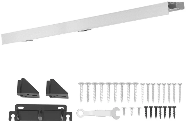 Alt view image 8 of 8 - VEVOR Bypass Sliding Door Hardware Kit, 4 ft Aluminum Alloy Dual-Track Bypass Door Hardware, Smooth and Quiet Sliding, Easy to Install, for 1" to 1 3/4" Thickness 24" Width 2 Door System, for Closet