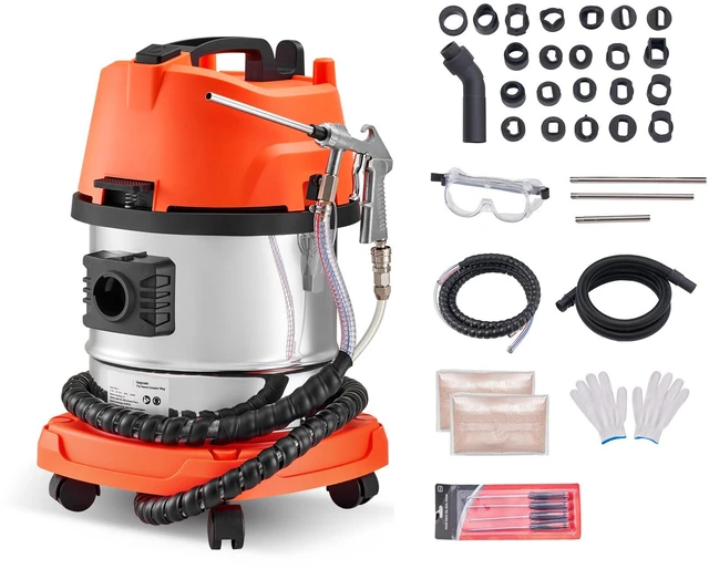 Alt view image 15 of 15 - VEVOR Walnut Blaster Kit for Carbon Cleaning, 1200W Sand Blaster with Built-in Vacuum, Extension Nozzle Sandblaster Gun, and 5.5lbs Walnut Shell for Engine Intake Valve Cleaning - 13L