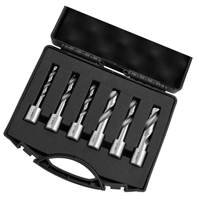 Alt view image 8 of 8 - VEVOR Annular Cutter Set, 6 pcs Weldon Shank Mag Drill Bits Kit, 2" Cutting Depth,1/4" to 9/16" Cutting Diameter, HSS, 6 Drill Bits with Plastic Case, for Magnetic Drills, Steel, Aluminum, Copper