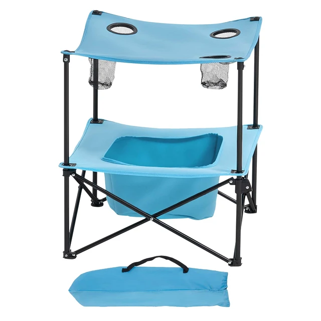 Alt view image 9 of 9 - VEVOR Folding Portable Camping Table Oxford Outdoor Picnic Square Table 4 Cup Holders