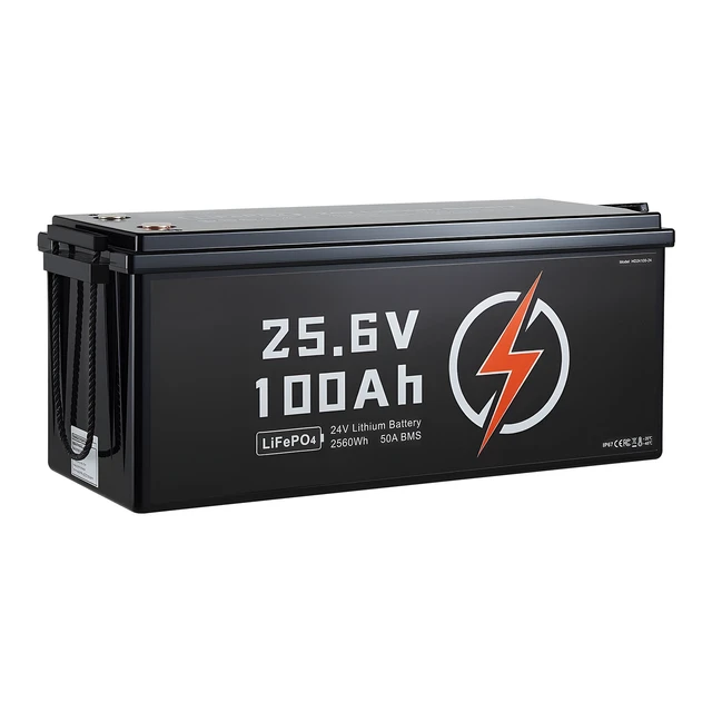 Alt view image 9 of 9 - VEVOR 24V 100Ah LiFePO4 Lithium Battery Rechargeable Battery 50A BMS 4000+ Cycle