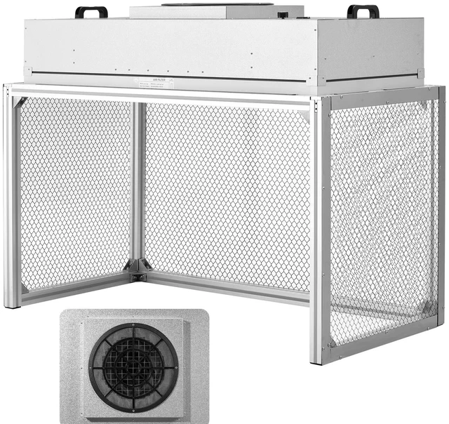 Alt view image 8 of 8 - VEVOR Laminar Flow Hood, 24.02 x 46.06 x 27.36 inch Working Area FUU Fan Filter Unit, Meets Class 100/ISO 5 Clean Room Standards, with HEPA-14 Filter and G1 Pre-Filter, for Laboratory, Mushroom Room