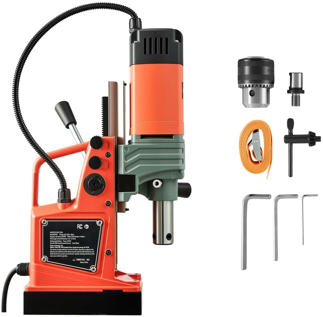 Alt view image 9 of 9 - VEVOR Magnetic Drill Press Mag Drill Press 1400 W 2 in Boring Diameter 0-800 RPM
