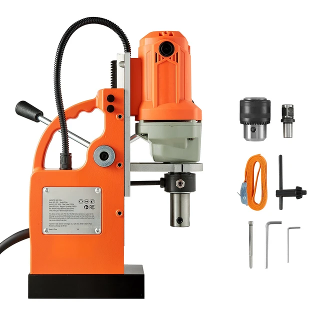 Alt view image 9 of 9 - VEVOR Magnetic Drill Press Mag Drill Press 1200 W 1.5 in Boring Diameter 900 RPM