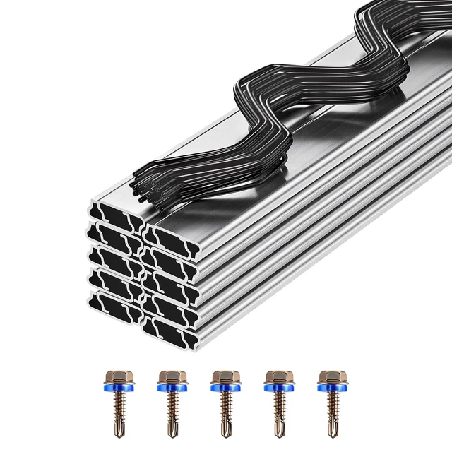 Alt view image 8 of 8 - VEVOR Greenhouse Spring Wire and Lock Channel, 20 Packs 6.56 ft PVC-Coated Wiggle Wire & Aluminum Alloy Channel Bundle Kit with Included Screws, 0.05 in Thickened, Poly Film & Shade Cloth Attachments