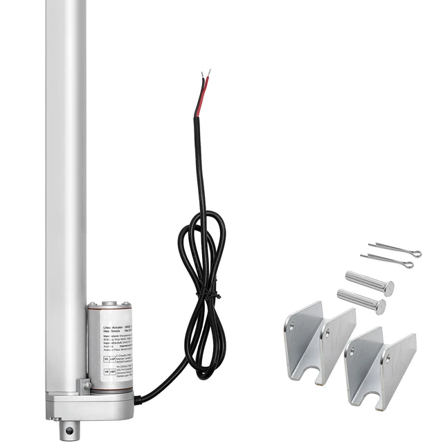 Alt view image 9 of 9 - VEVOR 12V Linear Actuator, 9.84 Inch High Speed 0.6"/s Linear Motion Actuator, 225lbs/1000N with IP54 Protection & Mounting Bracket for Lift Desk, Recliner Chairs, Window Door Opener