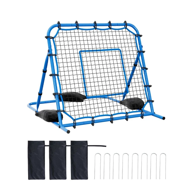 Alt view image 8 of 8 - VEVOR Soccer Rebounder Net, Quick-Switch Angle Soccer Goal Rebounder for Control, Passing Practice, Heavy-Duty Iron Frame & PE Net, Easy Setup Ball Training Equipment for Teens&Adults,3.7 x 3.7 ft