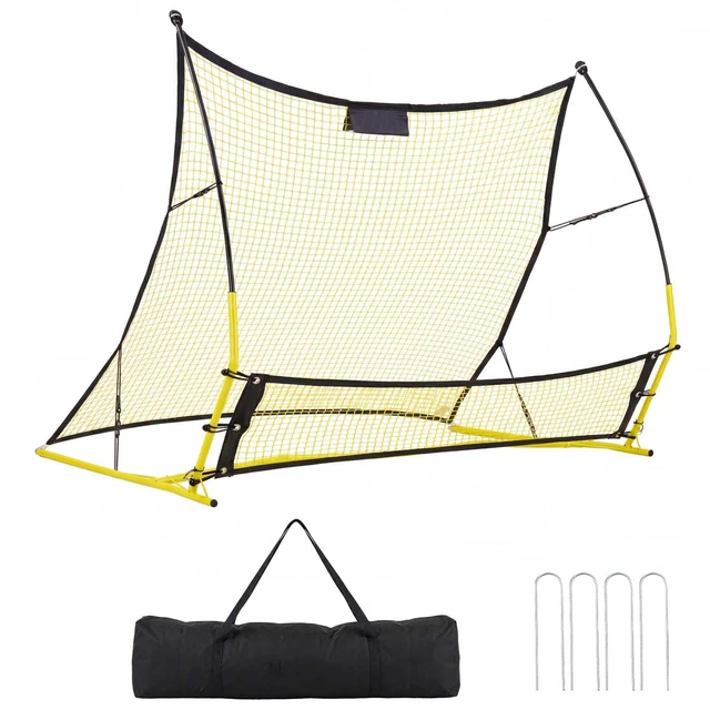 Alt view image 8 of 8 - VEVOR Soccer Rebounder Net, 2-in-1 Soccer Goal Rebounder, Thickened Fiberglass Poles Iron Pipe for Team Solo Control, Passing Practice, Easy Setup Ball Training Equipment for Teens & Adults, 72" x 43"
